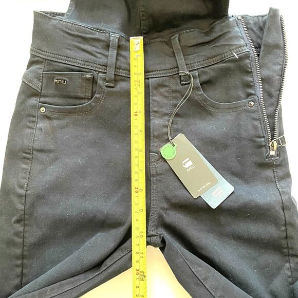 NWT G-STAR RAW Sz 25 x 29 Women’s LYNN HIGH WAIST SKINNY OVERALL JEANS Stretch - Picture 5 of 13